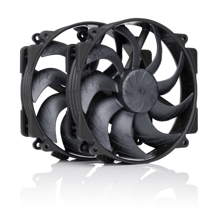 NF-A14x25r G2 PWM Sx2-PP chromax.black - dual fan set black