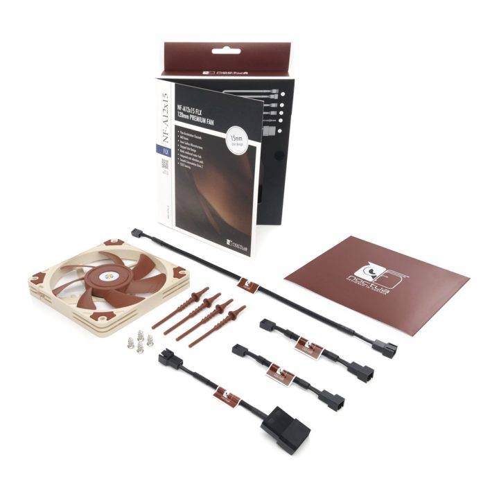 Noctua NF-A12x15 FLX Computer case Fan 12 cm Beige Brown
