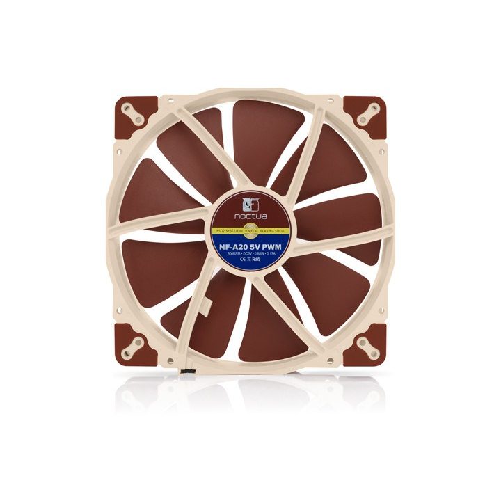 Noctua NF A20 5V PWM Computer case Fan 20 cm Beige Red
