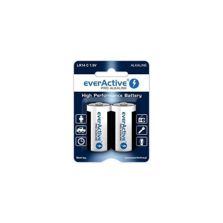Alkaline batteries everActive Pro Alkaline LR14 C - blister card - 2 pieces