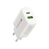 Charger 1 x USB Quick Charge 3.0 1 x USB-C PD PPS 25W white