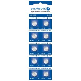 Mini alkaline batteries everActive G10 LR1130 LR54 10 pcs