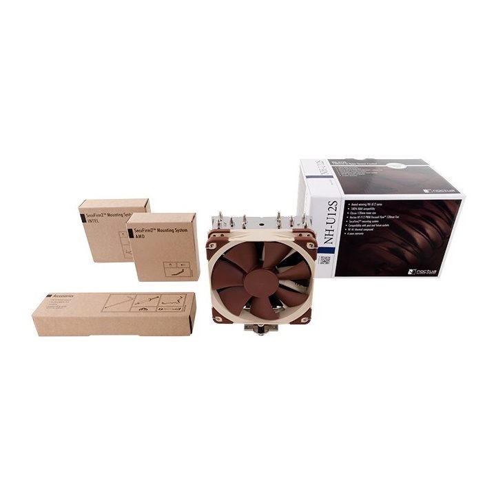 Noctua NH-U12S computer cooling component Processor Cooler 12 cm Brown Stainless steel