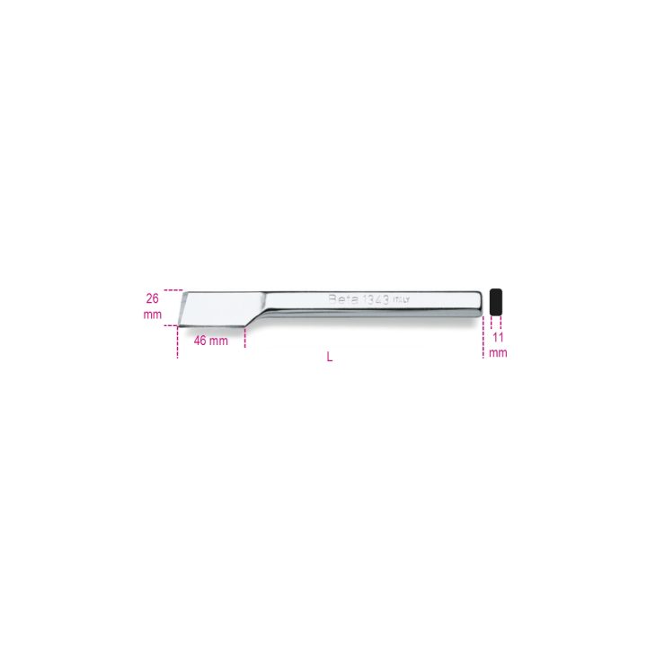 Beta 1343 Scalpello piatto con tagliente laterale 013430001