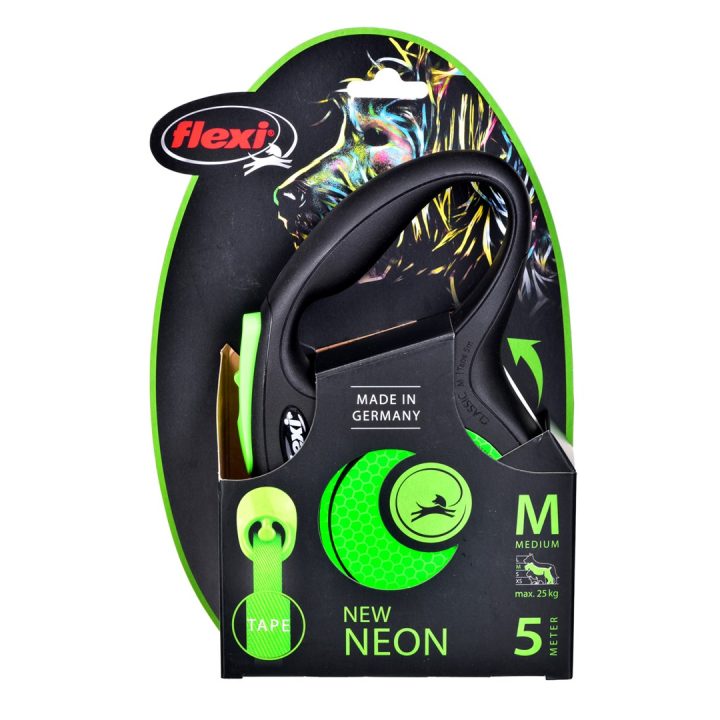 FLEXI New Neon M - retractable leash - 5 m