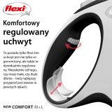 Flexi New COMFORT 8 m Black Grey Dog Retractable lead