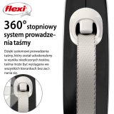 Flexi New COMFORT 8 m Black Grey Dog Retractable lead