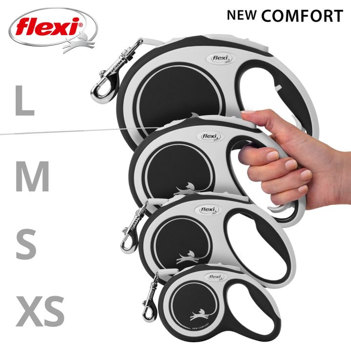 Flexi New COMFORT 8 m Black Grey Dog Retractable lead