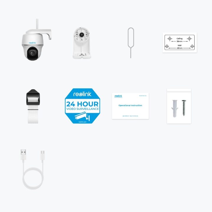 Reolink Argus Series B430 - 5MP Outdoor Wi-Fi Camera Pan & Tilt Person/Vehicle/Animal Detection Color Night Vision