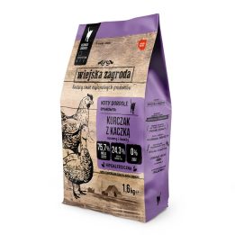 WIEJSKA ZAGRODA Chicken with duck - dry cat food - 1 6kg