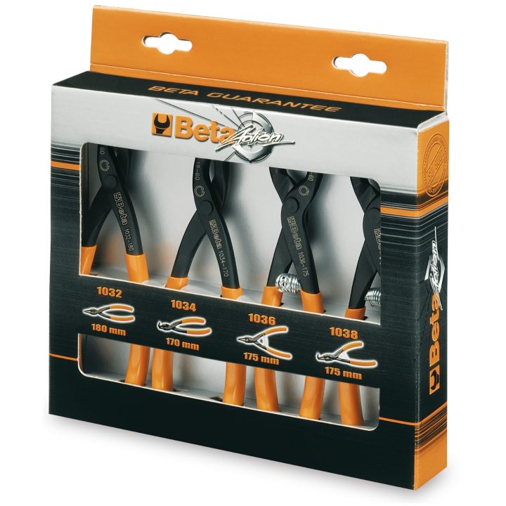 Beta 1031/S4 Serie di 4 pinze per anelli elastici di sicurezza 010310000