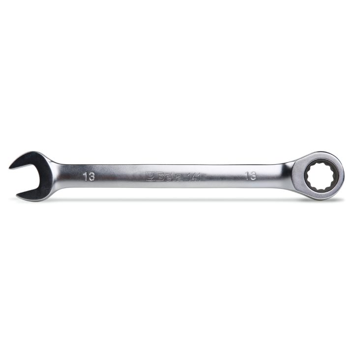 Beta 141 19 Chiavi combinate diritte a forchetta e poligonale a cricchetto cromate 001410019