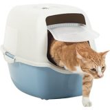 ROTHO Bailey Hooded litter box Blue White
