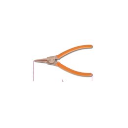 Beta 1036BA 200 Pinze a becchi diritti antiscintilla per anelli elastici di sicurezza, per alberi manici ricoperti in PVC 010360