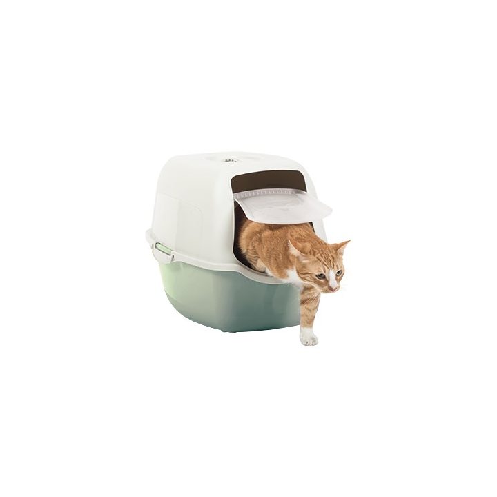 ROTHO Bailey Hooded litter box Green White