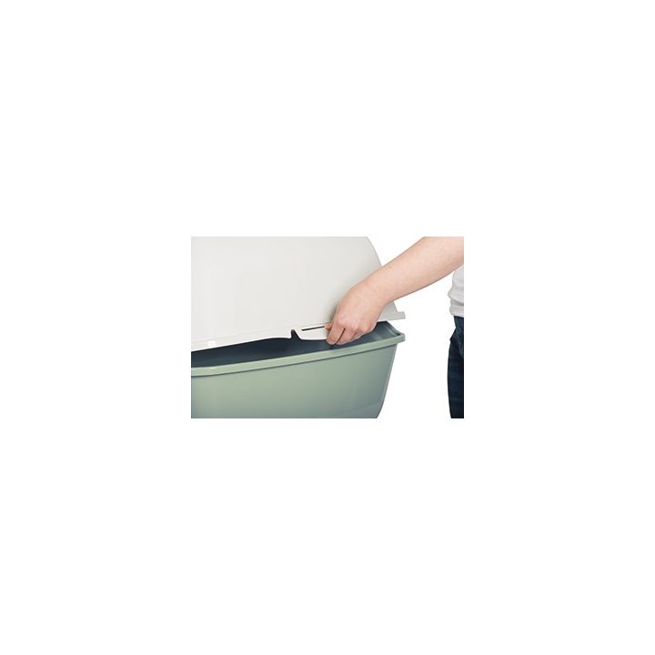 ROTHO Bailey Hooded litter box Green White