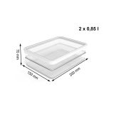 ROTHO Rondo Loft - food storage container - 2 x 0 85l