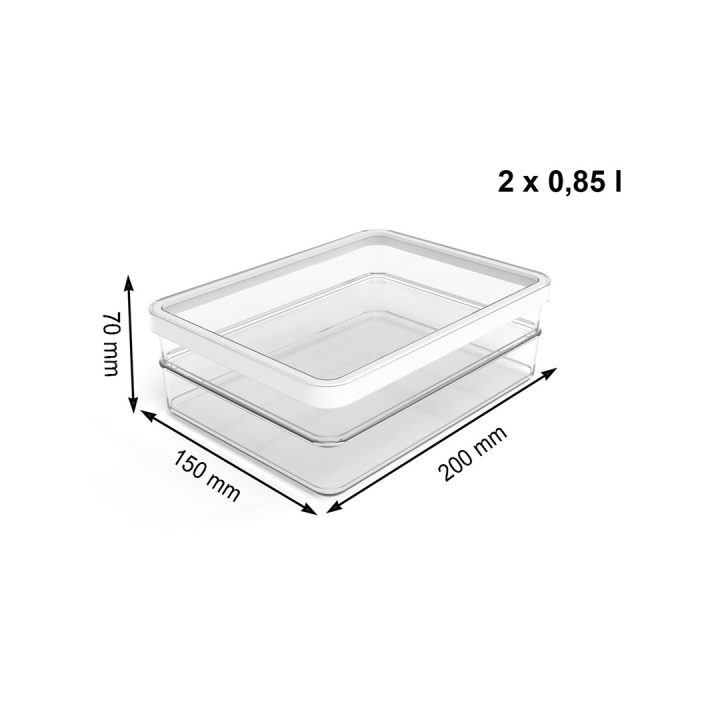 ROTHO Rondo Loft - food storage container - 2 x 0 85l