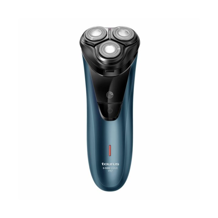 Taurus 3 Side Shave IPX7 Rotation shaver Trimmer Black Blue