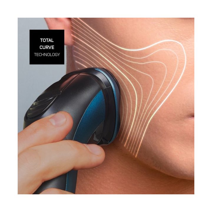 Taurus 3 Side Shave IPX7 Rotation shaver Trimmer Black Blue