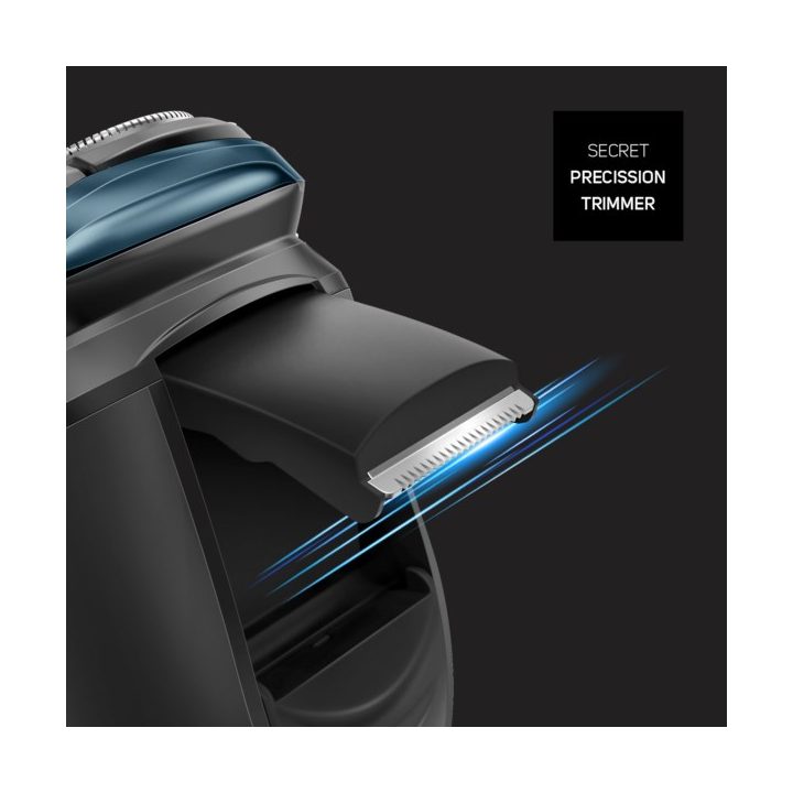 Taurus 3 Side Shave IPX7 Rotation shaver Trimmer Black Blue