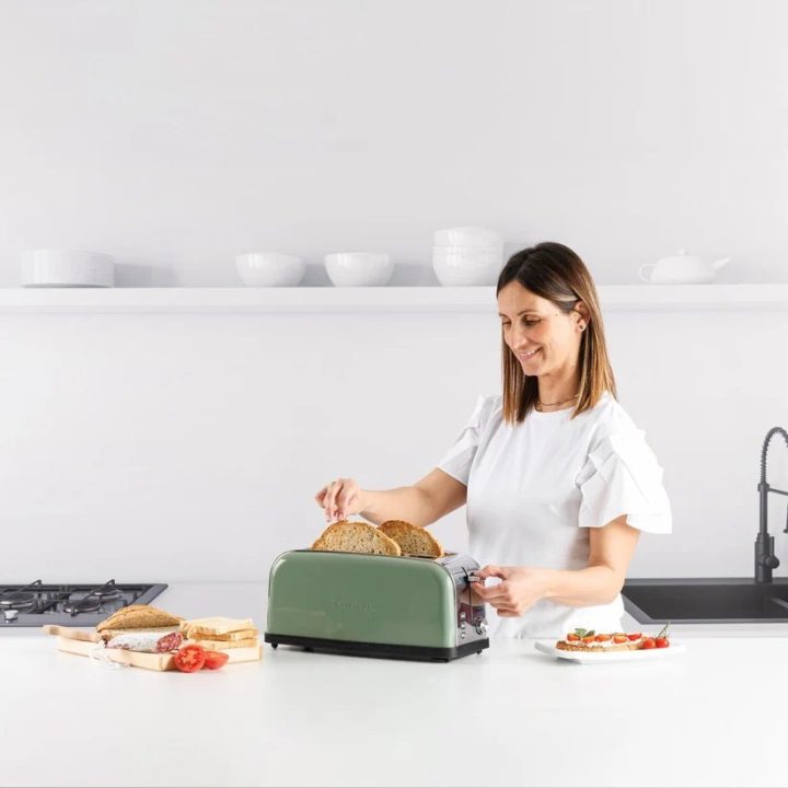 Taurus Vintage Olive-Coloured Toaster 1500 W