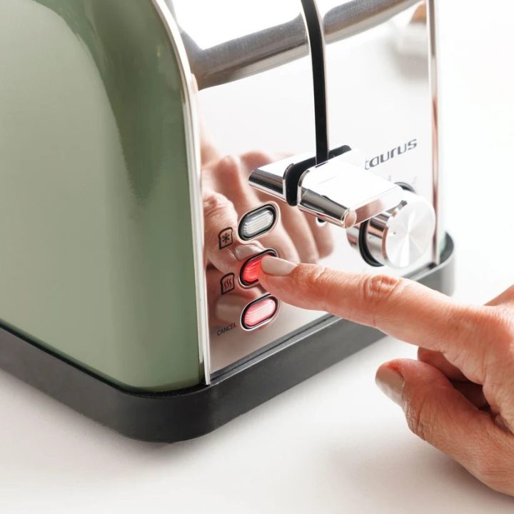 Taurus Vintage Olive-Coloured Toaster 1500 W