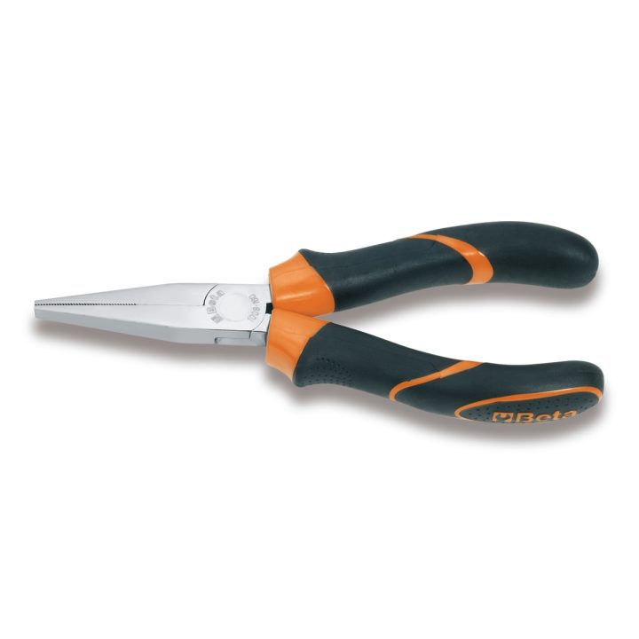 Beta 1008BM 160 Pinze a becchi piatti lunghi zigrinati impugnatura bimateriale 010080036
