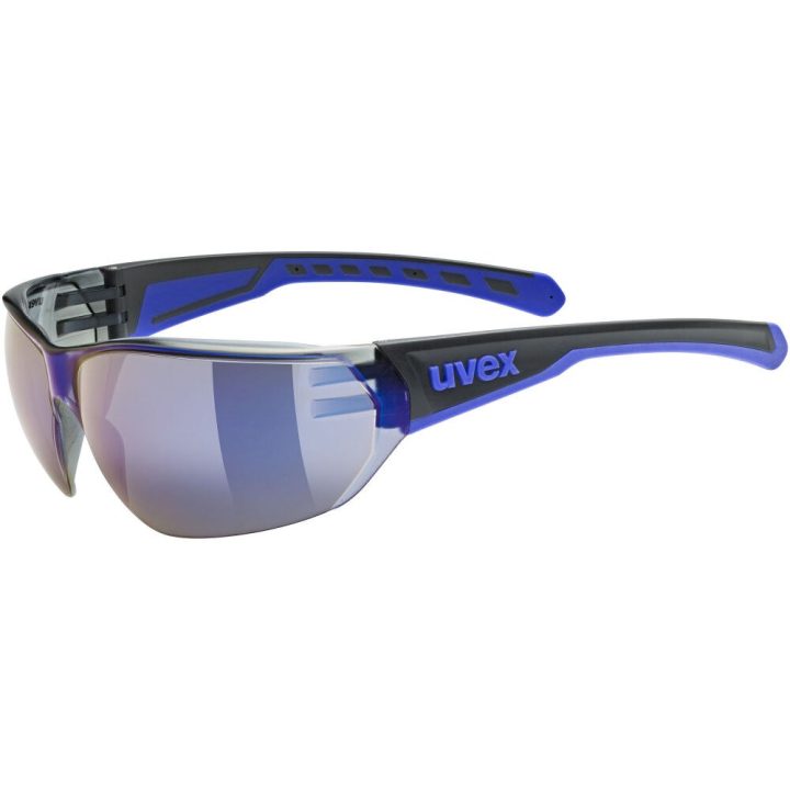 UVEX Equate cycling glasses black/blue matt/mirror blue