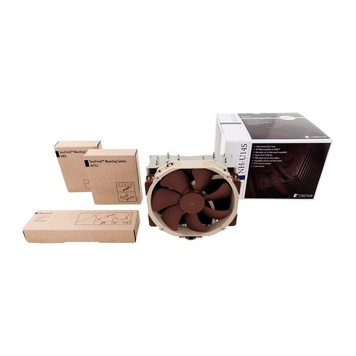 Noctua NH-U14S computer cooling component Processor Cooler 12 cm Brown Stainless steel