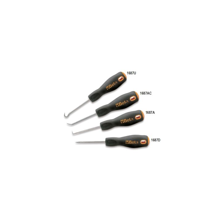 Beta 1687/S4 Serie di 4 punte di precisione con impugnatura (art. 1687A, 1687AC, 1687U, 1687D) 016870150