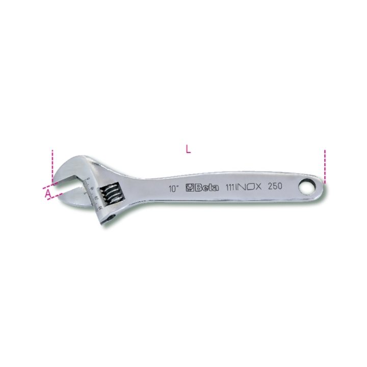 Beta 111INOX 150 Chiavi regolabili a rullino, in acciaio inossidabile 001110315