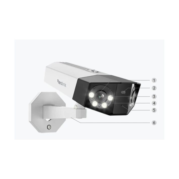 Reolink DUO Series P757 16MP IP security camera dual lens white