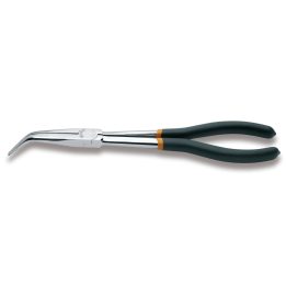 Beta 1009L/B Pinza a becchi mezzotondi lunghissimi zigrinati piegati a 45° per impieghi speciali manici ricoperti con 2 strati d
