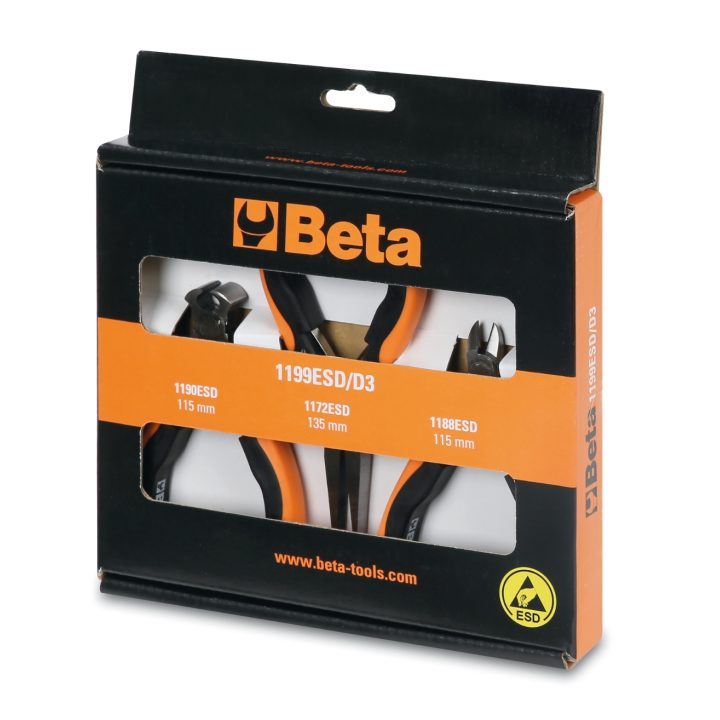 Beta 1199ESD/D3 Assortimento di 3 utensili ESD per elettronica. 011990003