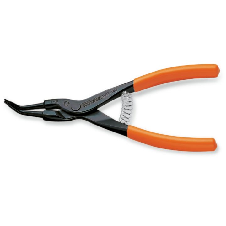 Beta 1037 140X13 Pinze a becchi piegati a 45° per anelli elastici di sicurezza per alberi manici ricoperti in PVC 010370014
