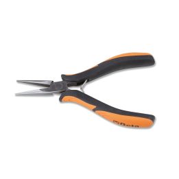 Beta 1177BM Pinza per elettronica a becchi mezzotondi lunghi lisci impugnatura bimateriale 011770101