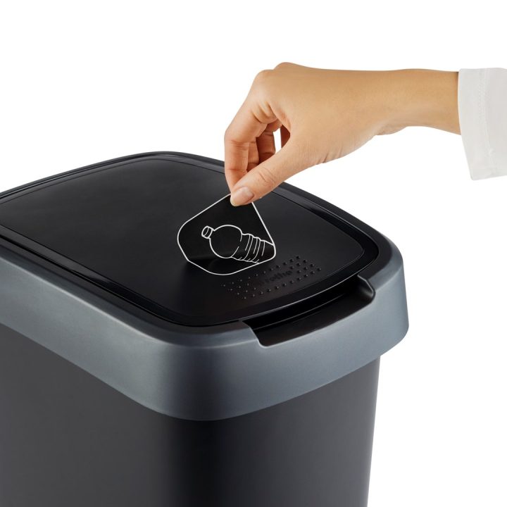 ROTHO Twist Silver - trash bin – 25l