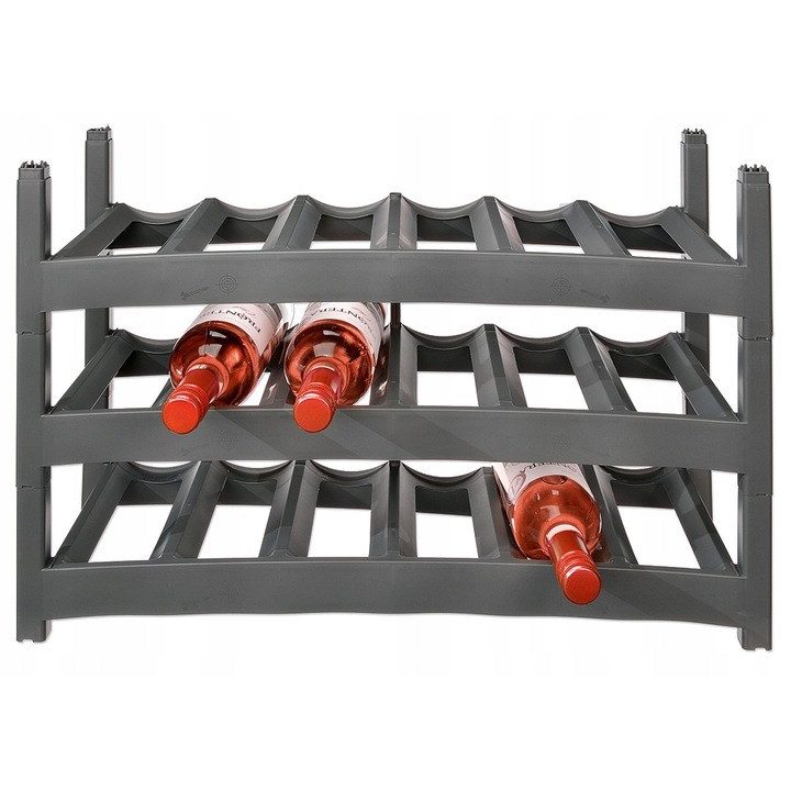 ROTHO Vario Wine Rack Anthracite - Stand for 6 Bottles