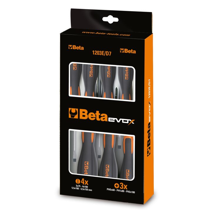 Beta 1203E/D7 Serie di 7 giravite Evox art. 1201E, 1202E 012031007
