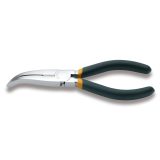 Beta 1164 200 Pinze a becchi piatti lunghissimi piegati zigrinati manici ricoperti con 2 strati di PVC antiscivolo 011640010