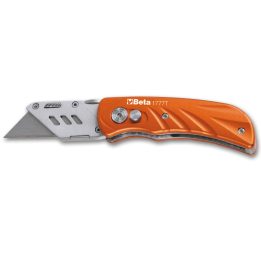Beta 1777T Cutter a serramanico con lama trapezoidale impugnatura in alluminio fornito con 5 lame 017770030