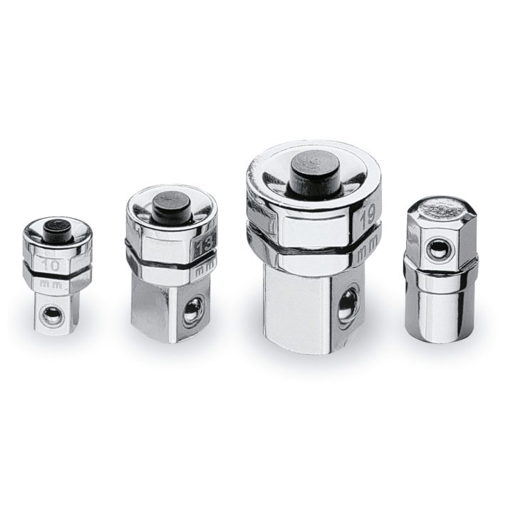 Beta 123/K4 Kit di 4 adattatori per chiavi a cricchetto: 1 adattatore per bits 3 adattatori a sgancio rapido 001230504