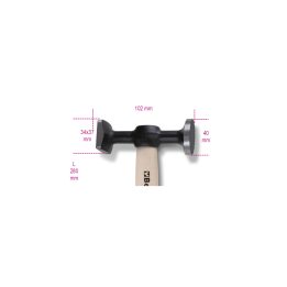 Beta 1357Z/45 Martelli con teste piane tonda zigrinata e quadra liscia manico in legno 013570045