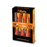 Beta 1273MQF/D6 Serie di 6 giravite slim 012730606
