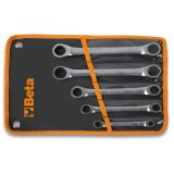 Beta 195/B5 Serie di 5 chiavi poligonali doppie diritte a cricchetto (art. 195) in busta 001950066