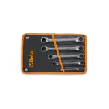 Beta 195/B5 Serie di 5 chiavi poligonali doppie diritte a cricchetto (art. 195) in busta 001950066
