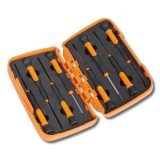 Beta 1257ESB/S8 Serie di 8 microgiravite a chiave maschio e bussola esagonale (art. 1257ES, 1257BE) in cassetta 012570230