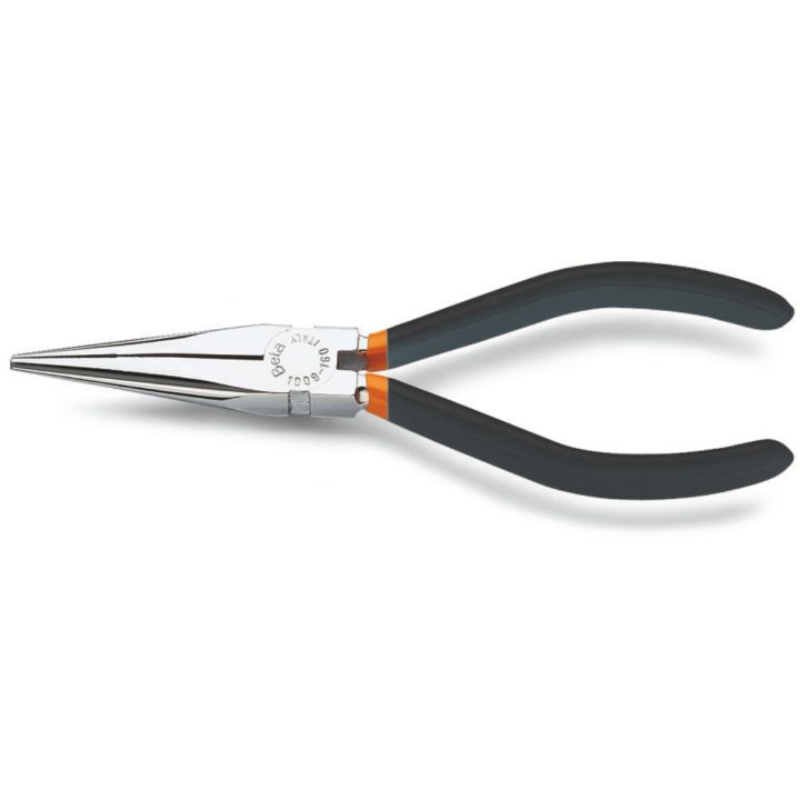 Beta 1009 160 Pinze a becchi mezzotondi lunghissimi zigrinati manici ricoperti con 2 strati di PVC antiscivolo 010090006