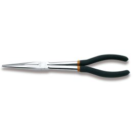 Beta 1009L/A Pinza a becchi mezzotondi lunghissimi diritti zigrinati, per impieghi speciali manici ricoperti con 2 strati di PVC